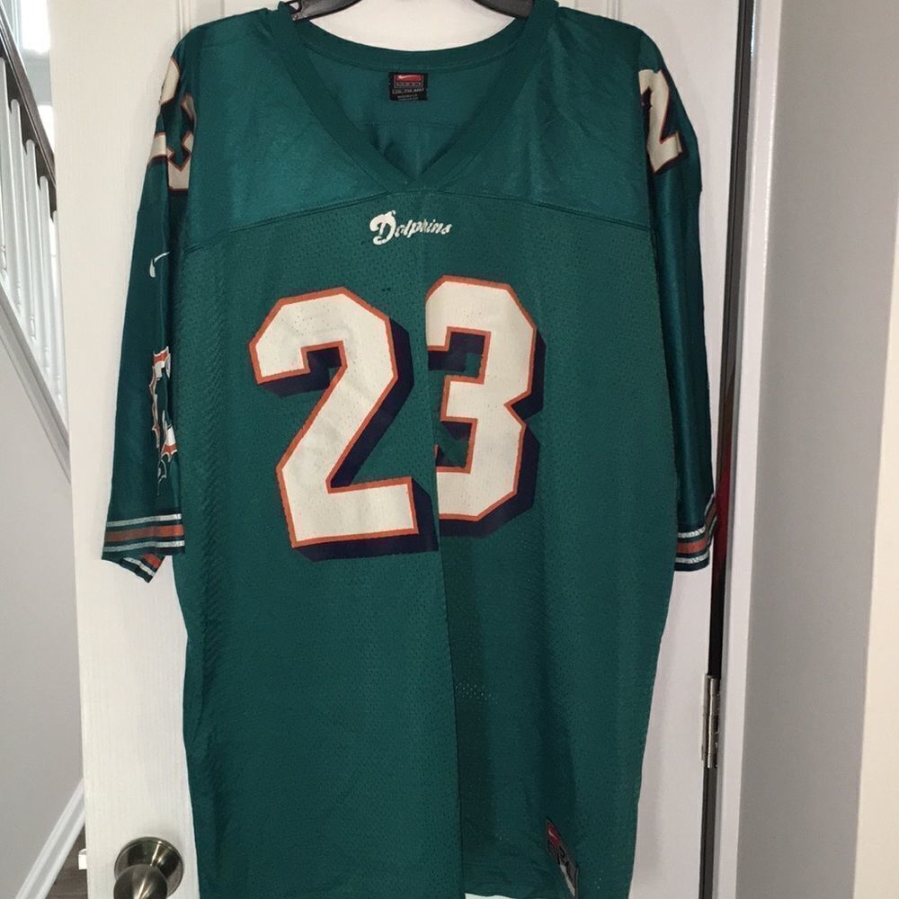 Miami Dolphins #23 vintage logo Nike retro football jersey nameplate Merritt 2XL